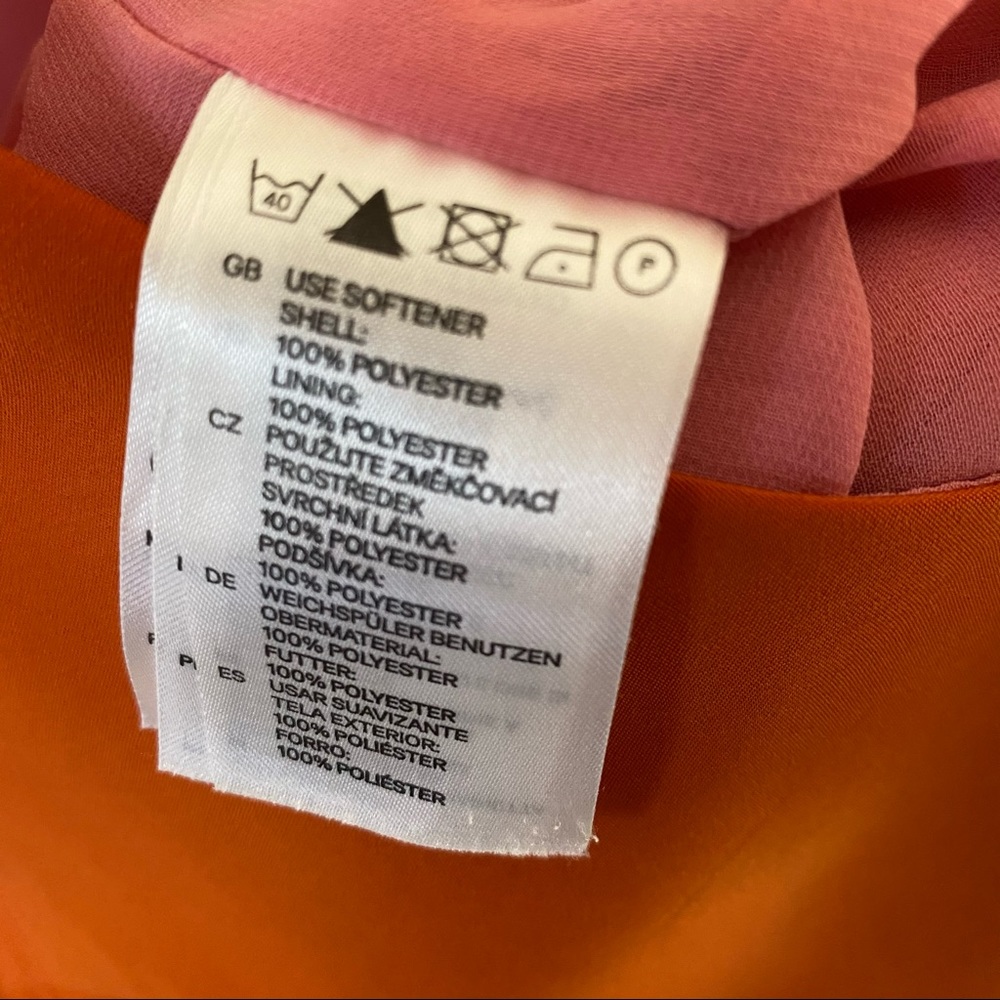 H&M Dress Burnt Orange Shift Dress Sleeveless 6 - Picture 8 of 8